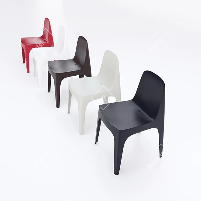 Modern Chair Solid Vondom 3D model image 2