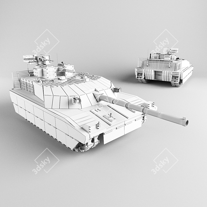 Ultimate Tank T-100 3D model image 2