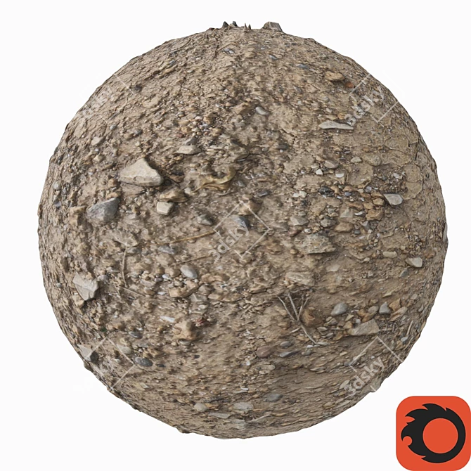  Photorealistic Gravel/Soil Dirt Pack 3D model image 1