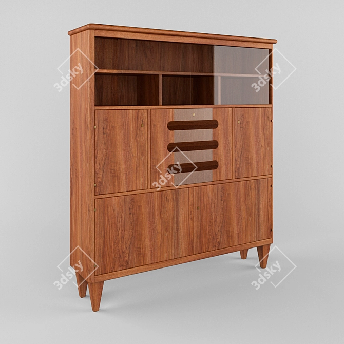 Restored Antique Buffet 3D model image 1