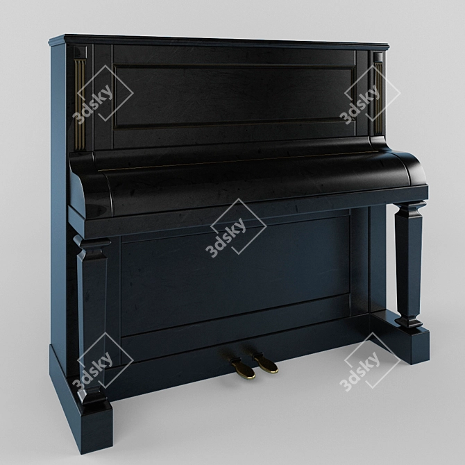 Restored Antique Piano 3D model image 1