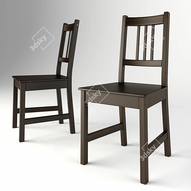 Stylish and versatile chair: Ikea Stefan 3D model image 1