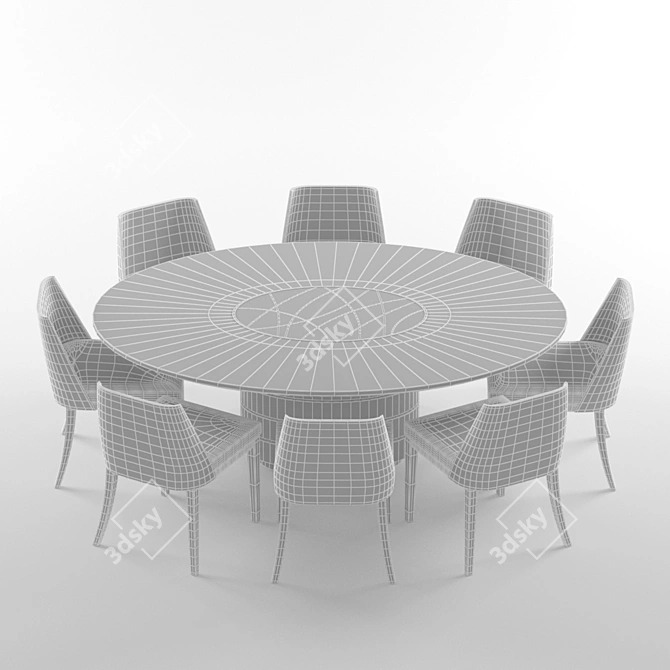 Versatile Chair Table Combo 3D model image 2