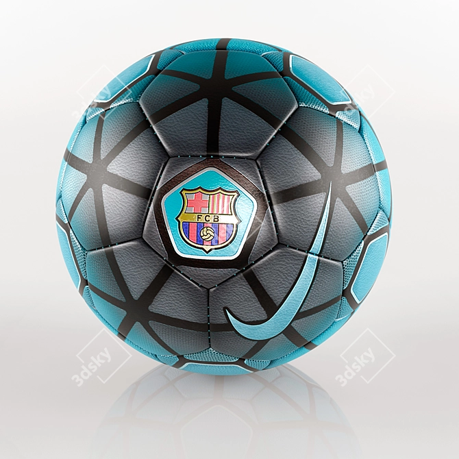 Nike FC Barcelona Soccer Ball 3D model image 1