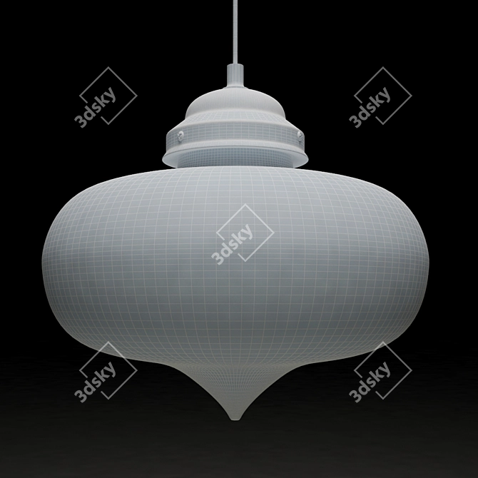 Modern Glass Loft Pendant Light 3D model image 2