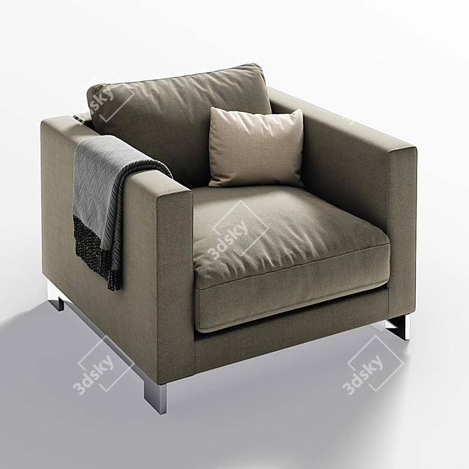 Elegant Reversi Sofa: Timeless Beauty 3D model image 2