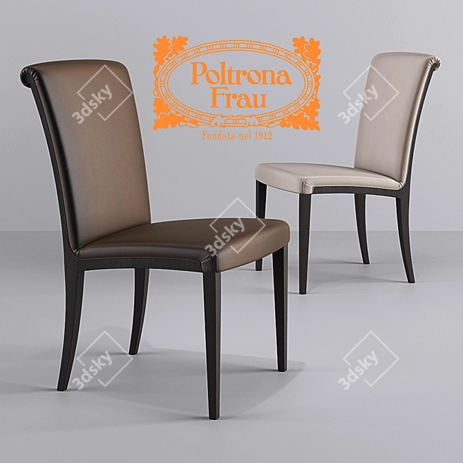 Elegant Samo Chair by Poltrona Frau 3D model image 1