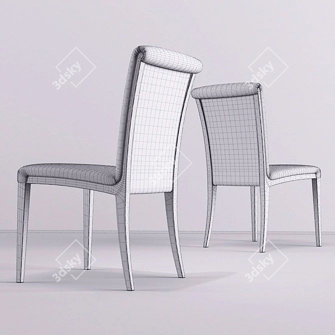 Elegant Samo Chair by Poltrona Frau 3D model image 3