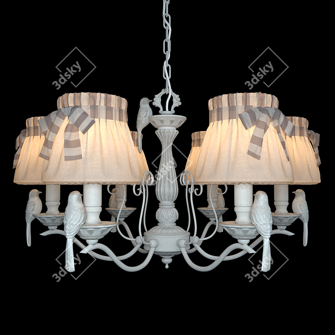 Maytoni Elegant Chandelier ARM013-06-W 3D model image 1