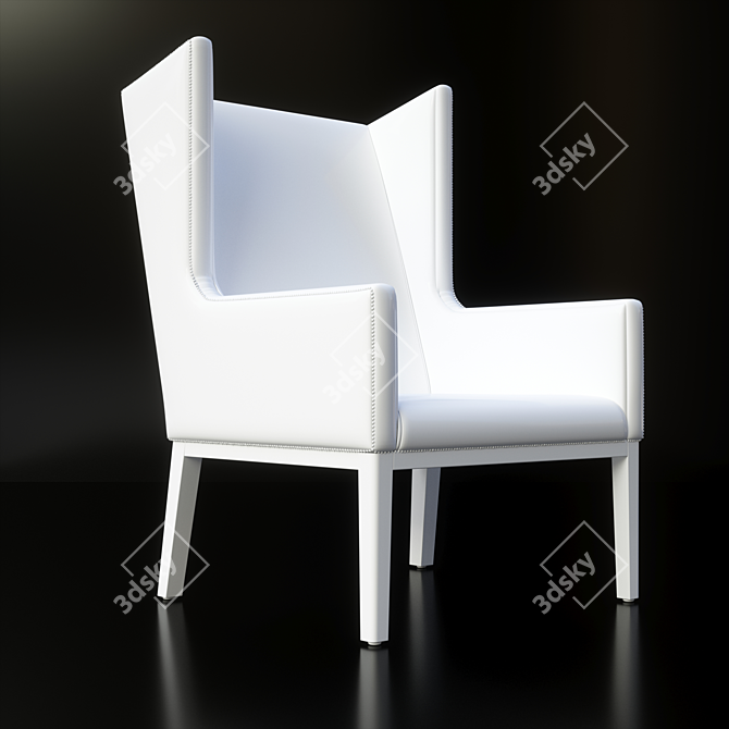 Elegant Classic Armchair 3D model image 3