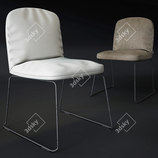 Elegant Manutti Chair: Gerd Couckhuyt Design 3D model image 1