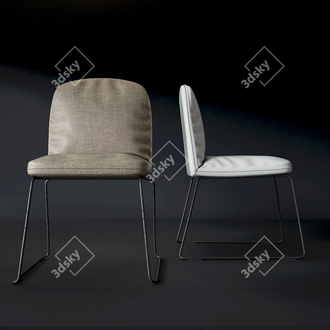 Elegant Manutti Chair: Gerd Couckhuyt Design 3D model image 2