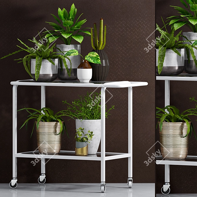 Stylish Planter Collection 3D model image 1