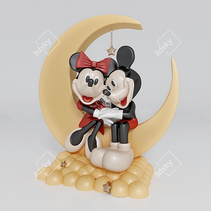 Adorable Mickey Minnie Figurine 3D model image 1