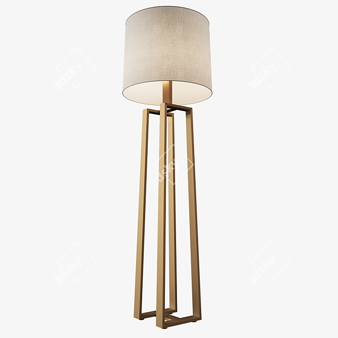 Sleek Elegance: Holly Hunt Helena Floor Lamp 3D model image 1