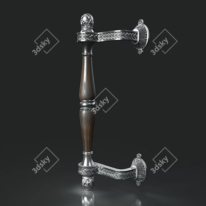 Elegant Classic Door Handle 3D model image 1