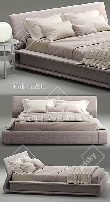 Molteni Bed Clip 3D model image 2