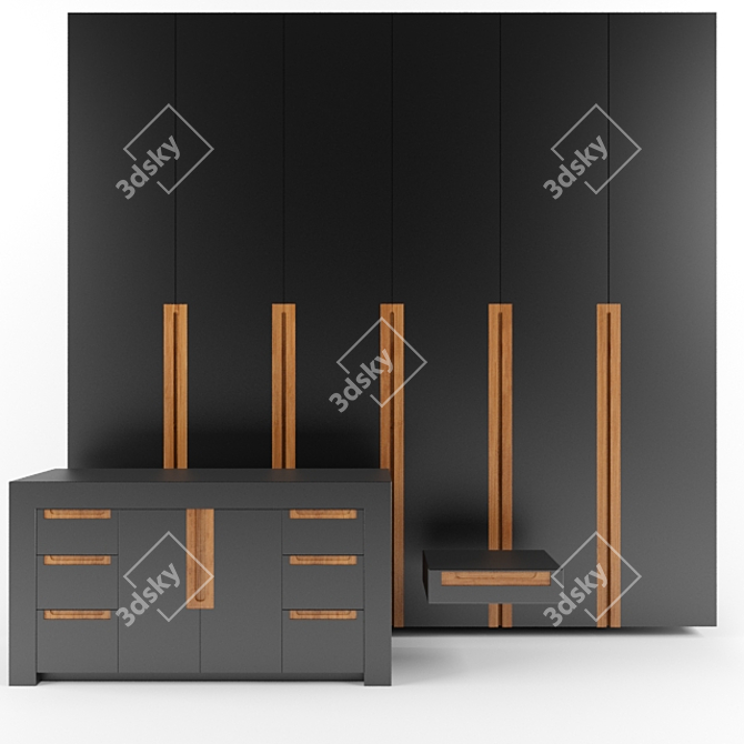 Stylish Storage Solution 3D model image 1