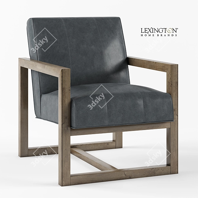 Sophisticated Harrison Leather Chair 3D model image 1