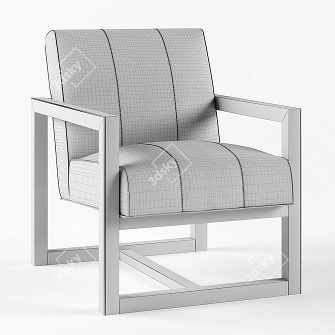 Sophisticated Harrison Leather Chair 3D model image 2