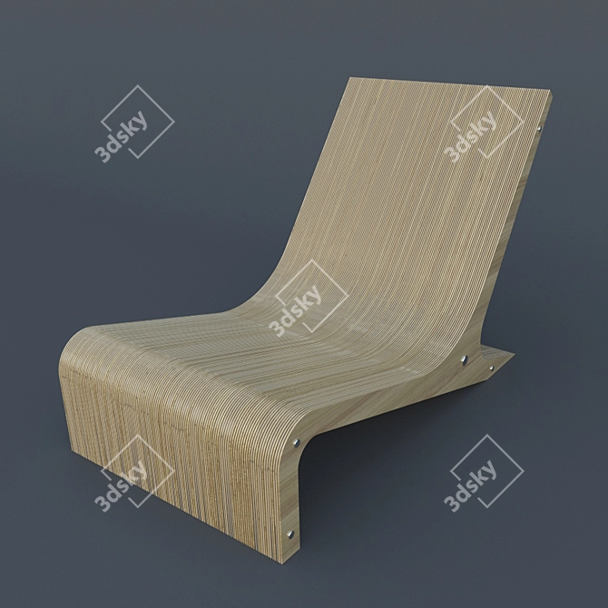 Modular Plywood Chair 3D model image 1