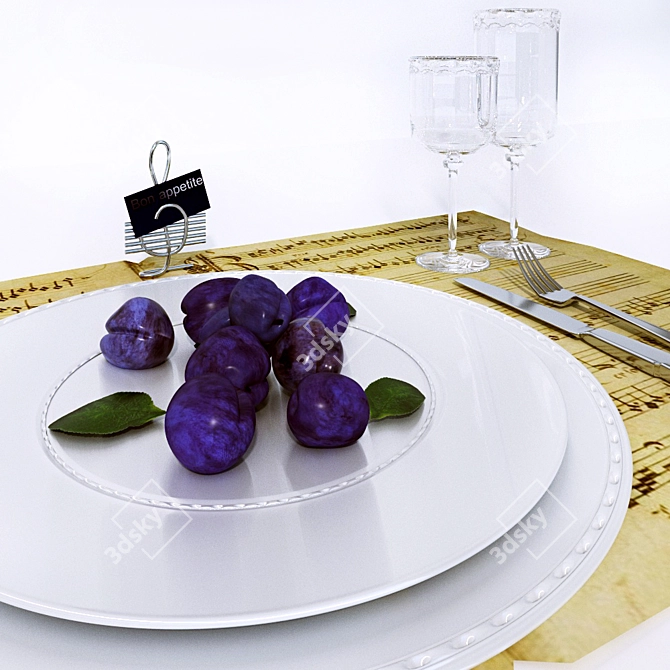 Elegant Table Arrangement 3D model image 2