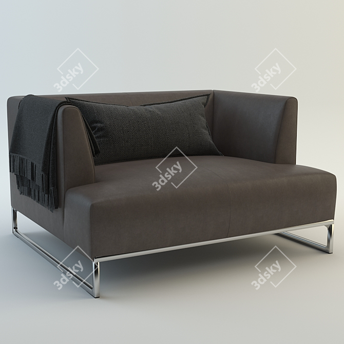 Sleek Solo Armchair: Antonio Citterio Design 3D model image 1