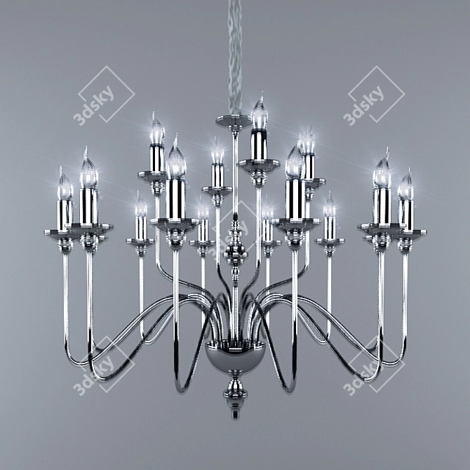 Ideal Lux ARTU 16-Light Chandelier 3D model image 1