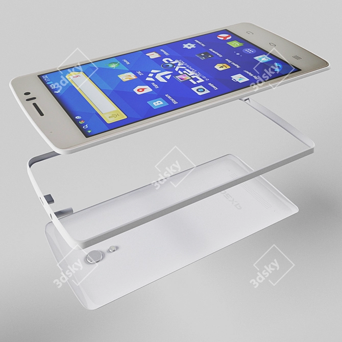 Dexp Ixion ML 4.7: Powerful 4G Smartphone 3D model image 2