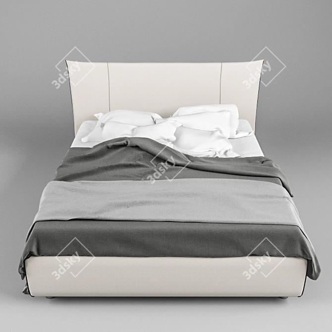 Italiano Elegante Bed 3D model image 3