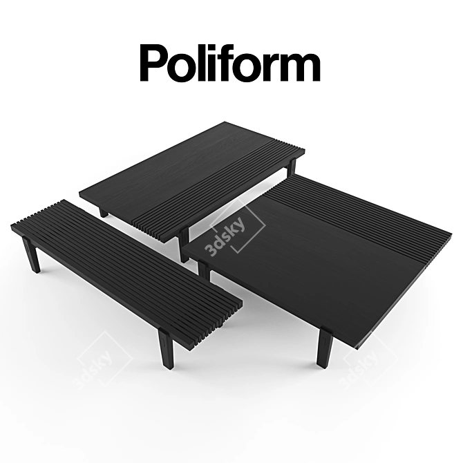 Elegant Home Hotel Coffee Table 3D model image 1