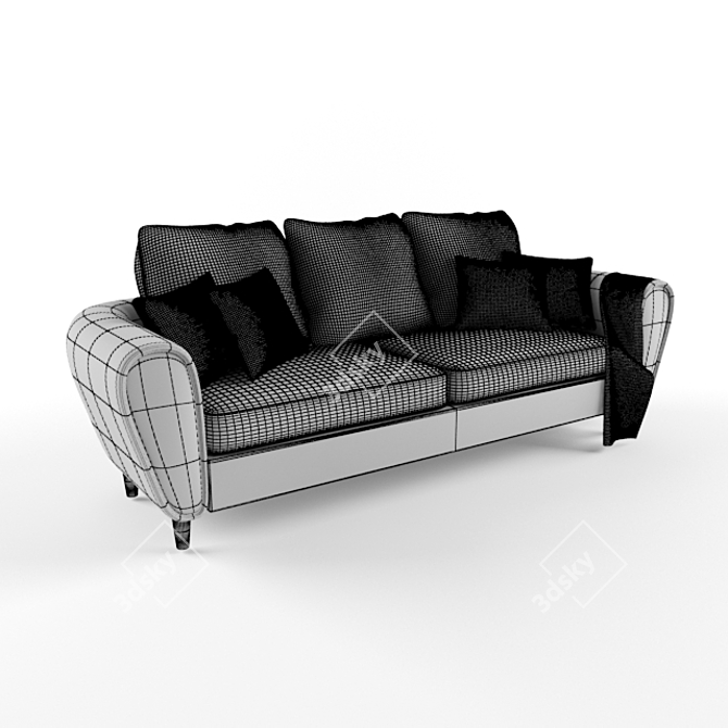 Title: Comic Sofa: Relax and Unwind 3D model image 2