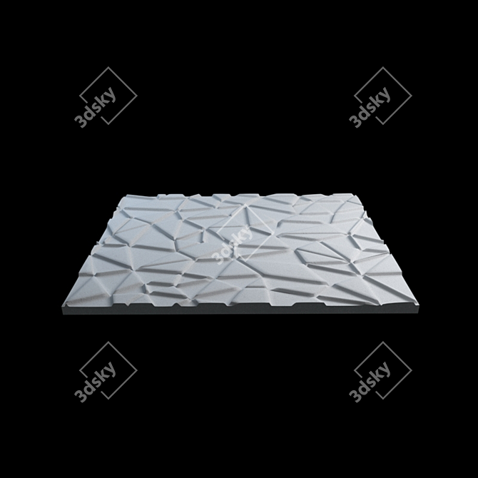 Elegant 3D Gypsum Panel 3D model image 2