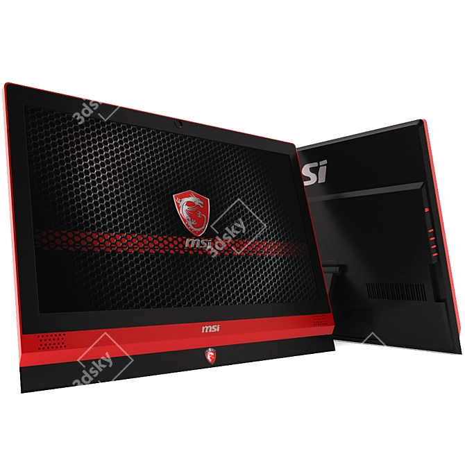 MSI Gaming 24GE: Immersive All-in-One Experience 3D model image 1