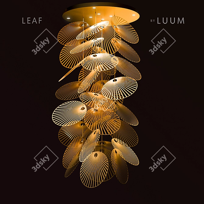 Interlinked Mechanisms Leaf 3D model image 1