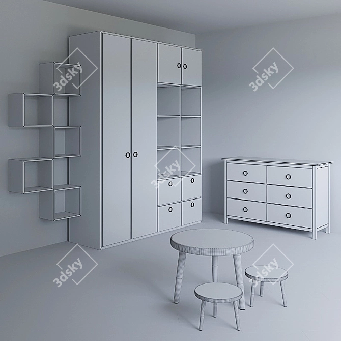 Adorable Kids Room Furniture 3D model image 3