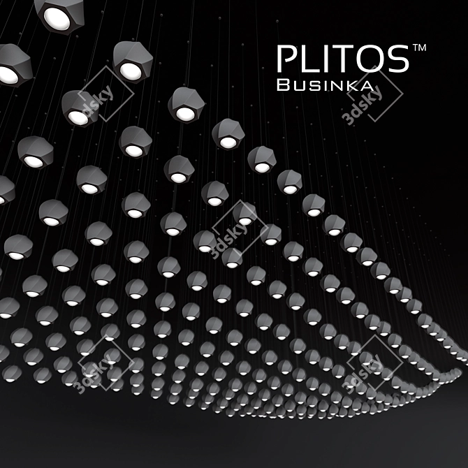 Pletos Businka: Miniature Polygon Pendant 3D model image 2