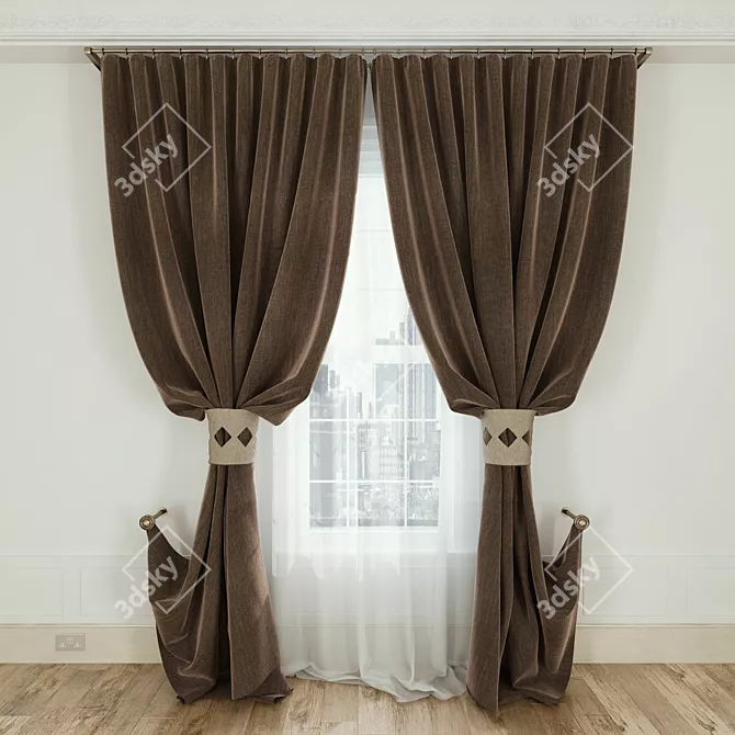 No translation needed. 
Archived Curtains Model: MaxVray+FBX+Textur 3D model image 1