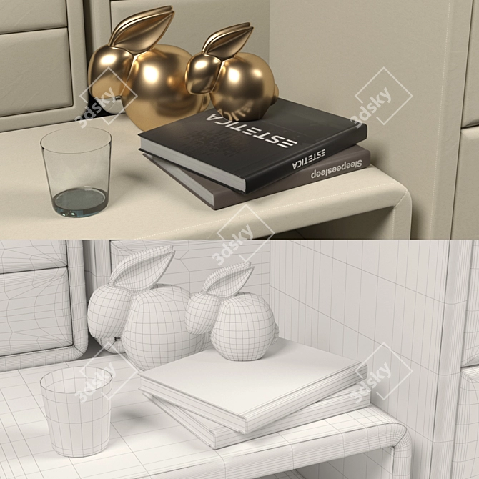 Estetica Metropol Set: Functional and Stylish Bedroom Furniture 3D model image 2