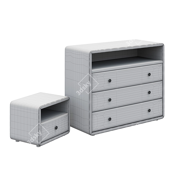 Estetica Metropol Set: Functional and Stylish Bedroom Furniture 3D model image 7