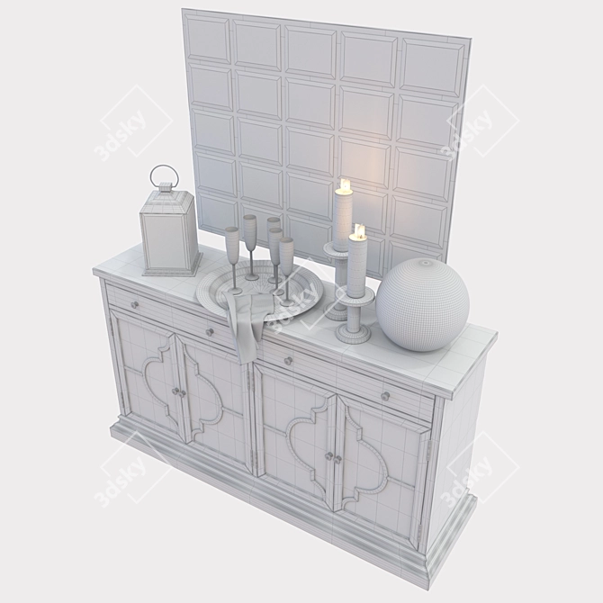 Sleek Modern Lorraine Buffet 3D model image 3