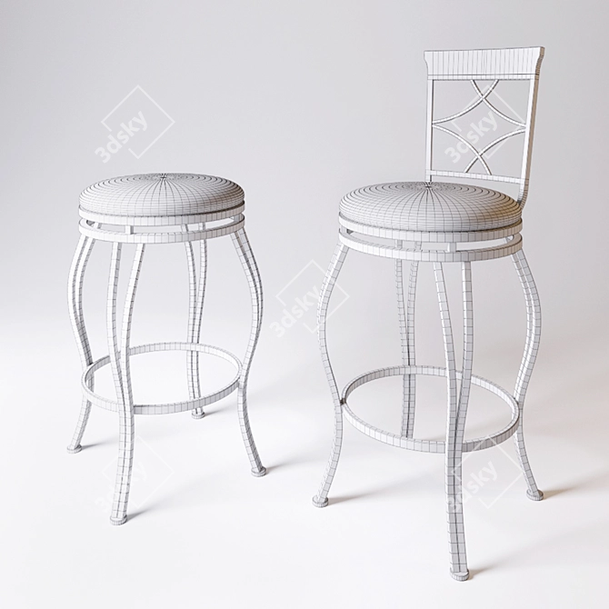 Bolivia Swivel Bar Chair: Elegant Design, Premium Quality! 3D model image 2