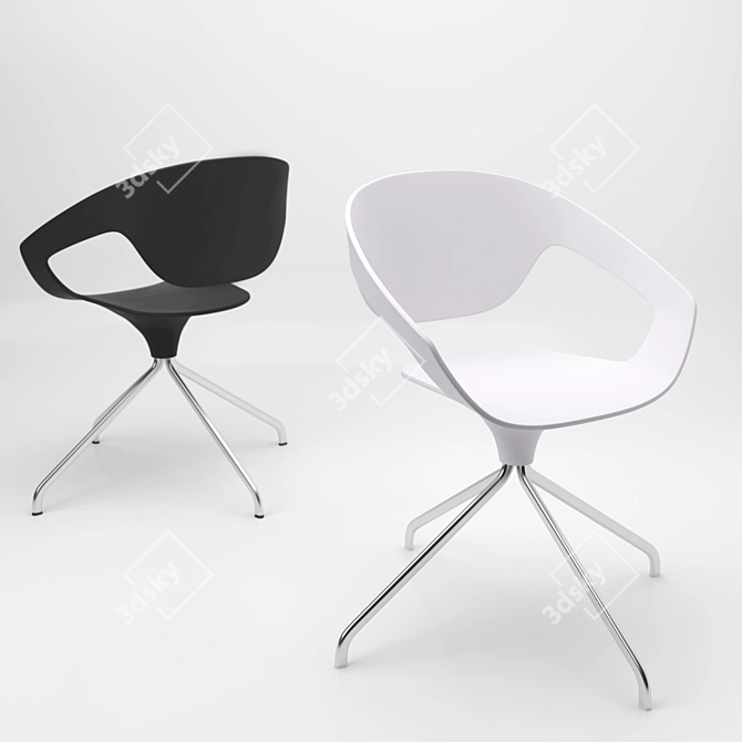 Sleek Vad Swivel Chair 3D model image 2