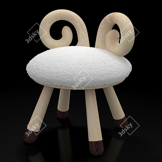 Sheep Kids Chair 3D model image 2