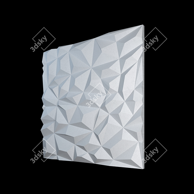 Elegant 3D Crystal Panel 3D model image 1