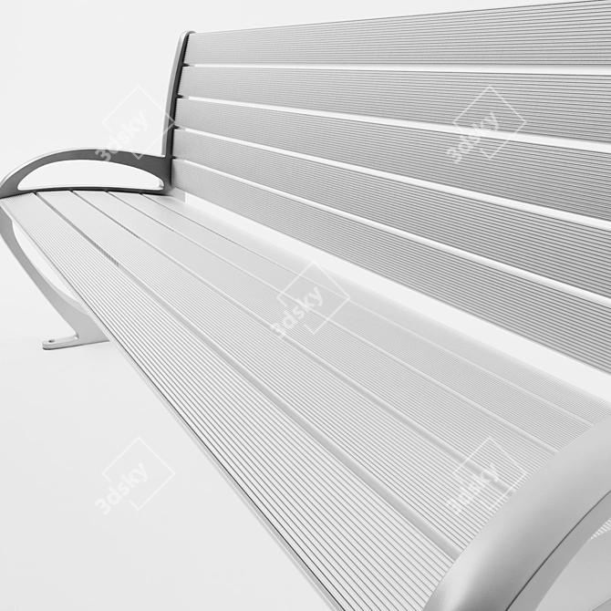  Minimalist Bench Collection - Sleek and Stylish Design 3D model image 2