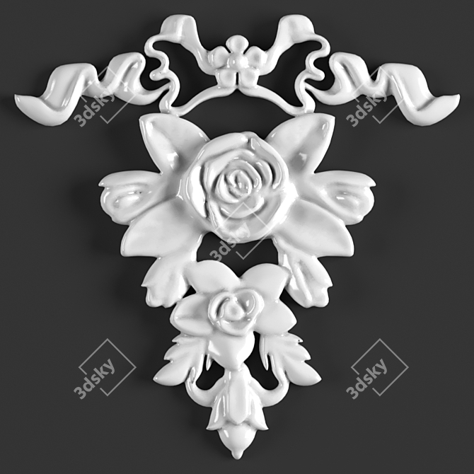 Elegant Ornamental Accent 3D model image 1