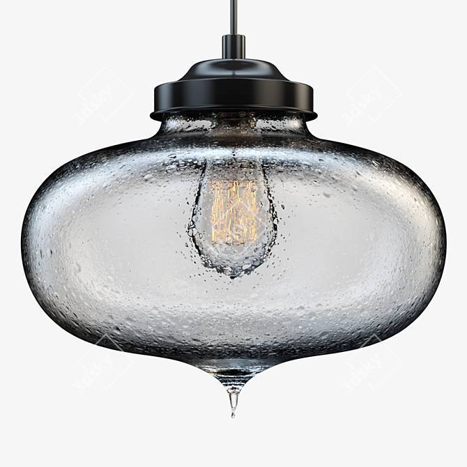 Italian Glass Pendant Light: Modern Elegance 3D model image 1