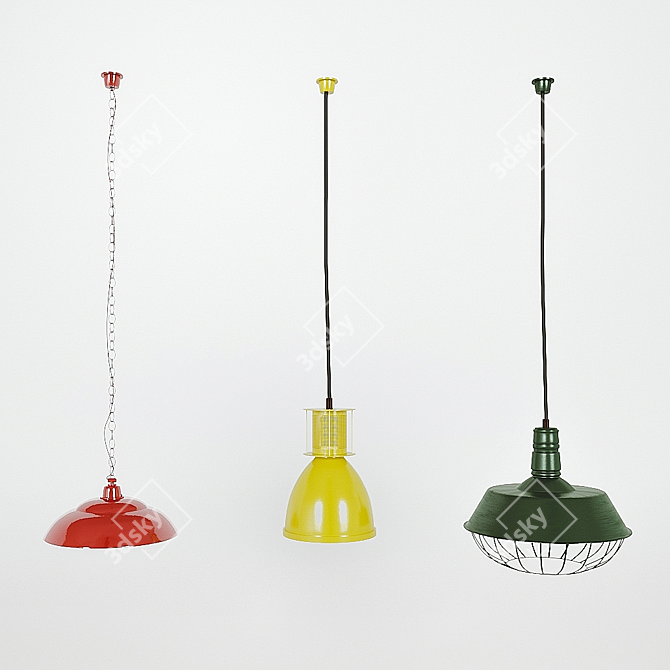 Loft Designe Lamps: Sleek and Stylish Lighting 3D model image 1