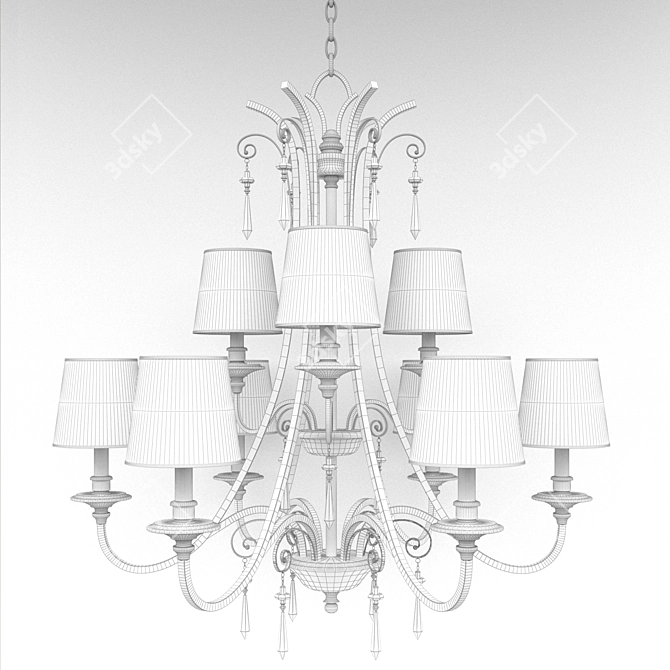 Kendra Chandelier: Elegant Illumination 3D model image 2